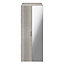 Armoire penderie effet chêne grisé portes battantes miroir et effet chêne grisé GoodHome Atomia H. 187,5 x L. 75 x P. 60 cm