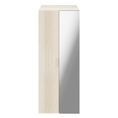 Armoire penderie effet chêne portes battantes miroir et effet chêne GoodHome Atomia H. 187,5 x L. 75 x P. 60 cm