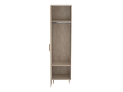 Armoire penderie effet chêne sur pieds chambre enfant GoodHome Atomia H. 198,5 x L. 50 x P. 58 cm