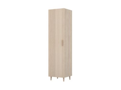 Armoire penderie effet chêne sur pieds chambre enfant GoodHome Atomia H. 198,5 x L. 50 x P. 58 cm