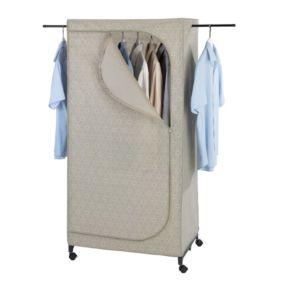 Armoire-penderie H. 160 cm x L. 75 cm avec roulette Balance Wenko beige