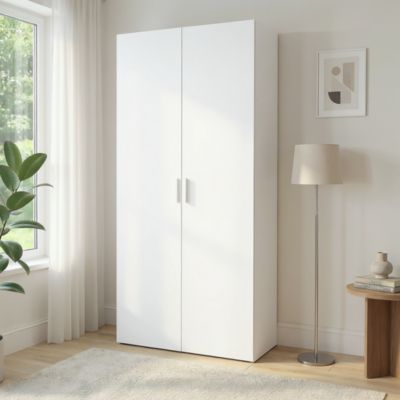 Armoire penderie portes battantes blanc GoodHome Atomia H. 225 x L. 100 x P. 45 cm
