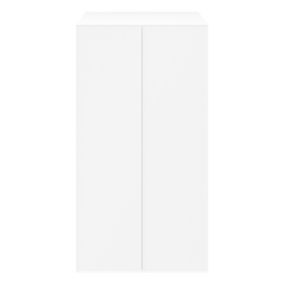 Armoire penderie portes battantes blanches 5 étagères GoodHome Atomia H. 187,5 x L. 100 x P. 60 cm