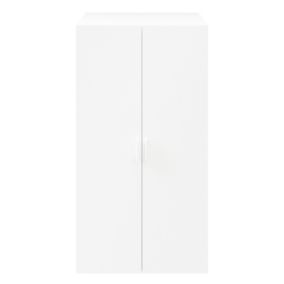 Armoire penderie portes battantes blanches avec 6 étagères GoodHome Atomia H. 187,5 x L. 100 x P. 60 cm