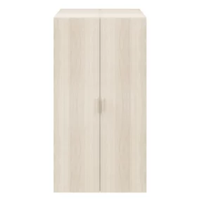 Armoire penderie portes battantes effet chêne avec 5 étagères GoodHome Atomia H. 187,5 x L. 100 x P. 60 cm
