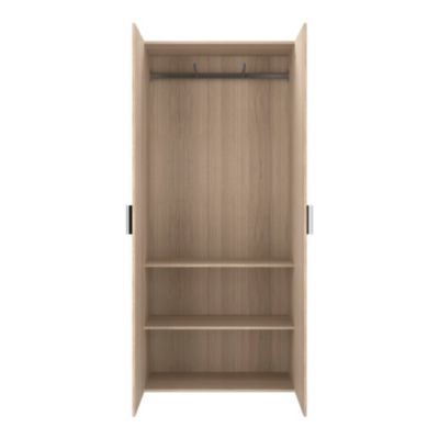 Armoire penderie portes battantes effet chêne GoodHome Atomia H. 225 x L. 100 x P. 45 cm