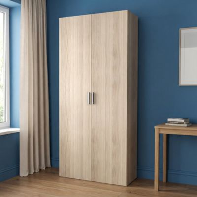 Armoire penderie portes battantes effet chêne GoodHome Atomia H. 225 x L. 100 x P. 45 cm