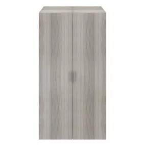 Armoire penderie portes battantes effet chêne grisé avec 6 étagères GoodHome Atomia H. 187,5 x L. 100 x P. 60 cm