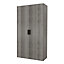 Armoire penderie portes battantes effet chêne grisé GoodHome Atomia H. 187,5 x L. 100 x P. 45 cm
