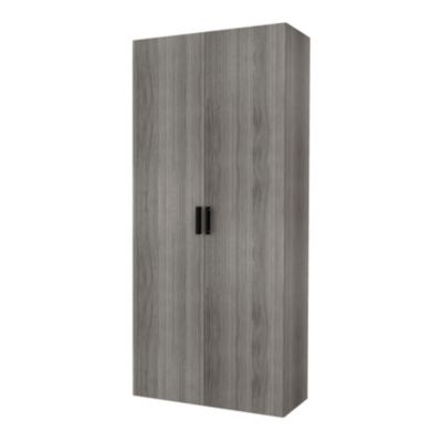 Armoire penderie portes battantes effet chêne grisé GoodHome Atomia H. 225 x L. 100 x P. 45 cm