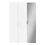 Armoire penderie portes battantes miroir et blanches GoodHome Atomia H. 225 x L. 150 x P. 60 cm