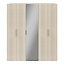 Armoire penderie portes battantes miroir et effet chêne GoodHome Atomia H. 225 x L. 200 x P. 60 cm