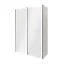Armoire penderie portes coulissantes blanches brillantes GoodHome Atomia H. 225 x L. 150 x P. 63,5 cm