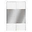 Armoire penderie portes coulissantes blanches et miroir GoodHome Atomia H. 225 x L. 150 x P. 63,5 cm