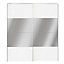 Armoire penderie portes coulissantes blanches et miroir GoodHome Atomia H. 225 x L. 200 x P. 65,5 cm