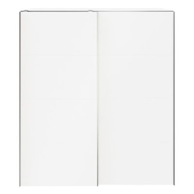 Armoire penderie portes coulissantes blanches mates GoodHome Atomia H. 225 x L. 200 x P. 63,5 cm