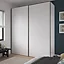 Armoire penderie portes coulissantes blanches mates GoodHome Atomia H. 225 x L. 200 x P. 65,5 cm
