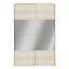 Armoire penderie portes coulissantes effet chêne et miroir GoodHome Atomia H. 225 x L. 150 x P. 65,5 cm