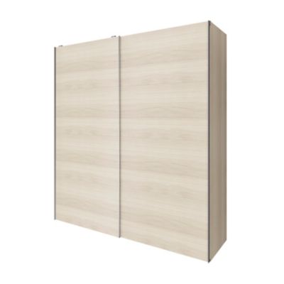 Armoire penderie portes coulissantes effet chêne GoodHome Atomia H. 225 x L. 200 x P. 63,5 cm