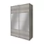 Armoire penderie portes coulissantes effet chêne grisé et miroir GoodHome Atomia H. 225 x L. 150 x P. 63,5 cm