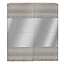 Armoire penderie portes coulissantes effet chêne grisé et miroir GoodHome Atomia H. 225 x L. 200 x P. 63,5 cm