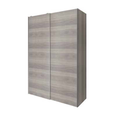 Armoire penderie portes coulissantes effet chêne grisé GoodHome Atomia H. 225 x L. 150 x P. 63,5 cm