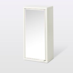 Armoire à pharmacie avec porte miroir GoodHome Saranda métal blanc L. 30 x H. 60 x P. 20 cm