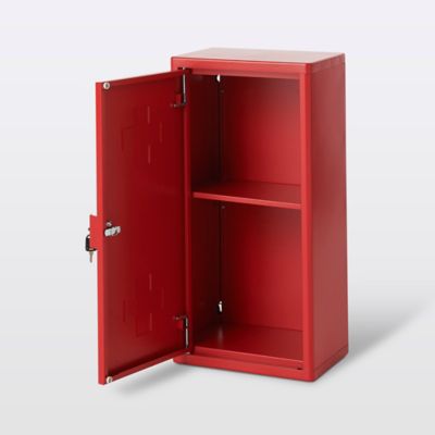 Armoire A Pharmacie Goodhome Saranda Metal Rouge L 30 X H 60 X P 20 Cm Castorama