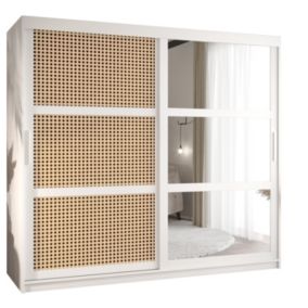 Armoire Plecionka 2 a portes coulissantes H. 200 x L. 200 x P. 62 2 portes