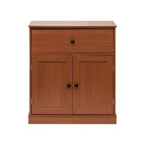 Armoire Polyvalente avec Tiroir 2 Portes Marron pour Salle de Bain Entrée Cuisine