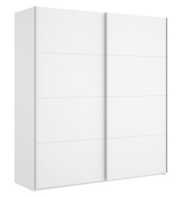 Armoire à portes coulissantes coloris blanc brillant - Longueur 180 x Profondeur 65 x Hauteur 204 cm