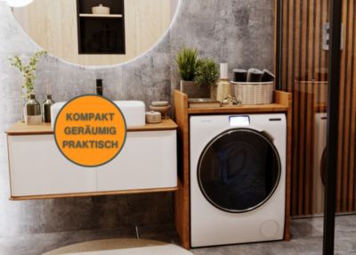 Armoire pour machine à laver et sèche-linge RAUMHIRSCH 62 cm de profondeur Meuble compact