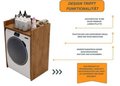 Armoire pour machine à laver et sèche-linge RAUMHIRSCH 62 cm de profondeur Meuble compact