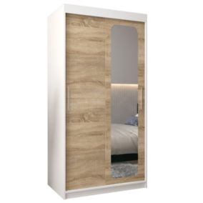 Armoire Promo T2 a portes coulissantes H. 200 x L. 100 x P. 62 2 portes