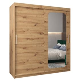 Armoire Promo T2 a portes coulissantes H. 200 x L. 180 x P. 62 2 portes