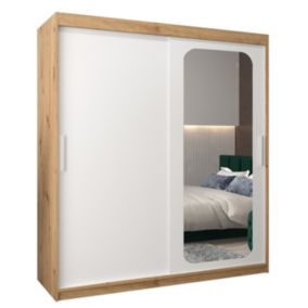 Armoire Promo T2 a portes coulissantes H. 200 x L. 180 x P. 62 2 portes