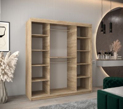 Armoire Promo T3 a portes coulissantes H. 200 x L. 180 x P. 62 2 portes