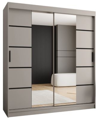 Armoire Rubino V4 a portes coulissante  H. 200 x L. 180 x P. 62, 2 portes