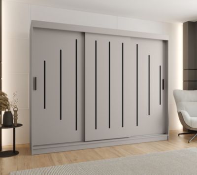 Armoire Rubino Y a portes coulissante  H. 200 x L. 250 x P. 62, 3 portes