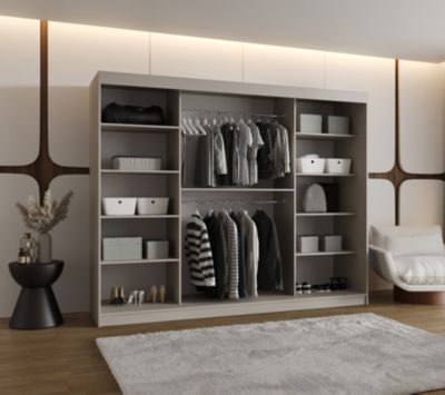 Armoire Rubino Y a portes coulissante  H. 200 x L. 250 x P. 62, 3 portes