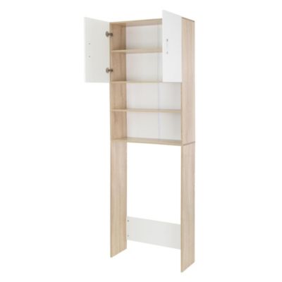 Armoire salle de bain encastrée pour lave-linge 190x62,5 cm panneau d'aggloméré