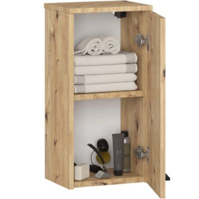 Armoire salle de bains AKORD FIN accr. au mur Chêne Artisan 30 cm 1 porte façade Chêne Artisan 2 étagères 30x22,5x60 cm