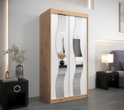 Armoire SEWILLA à portes coulissantes H. 200 x L. 100 x P. 62, 2 portes