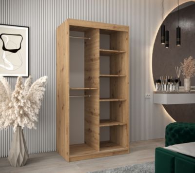 Armoire SEWILLA à portes coulissantes H. 200 x L. 100 x P. 62, 2 portes