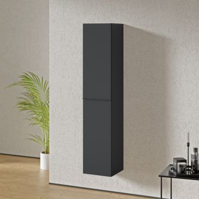 Armoire suspendue, Colonne de salle de bain avec, Garantie 5 ans, Poignée Anthracite, 35x170x35cm- Anthracite-LAVOA