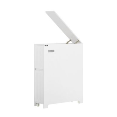 Armoire Toilettes Compact, Meuble de Rangement Salle de Bain, BZR111-W, SoBuy