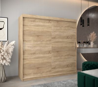 Armoire TOKYO à portes coulissantes H. 200 x L. 200 x P. 62, 2 portes