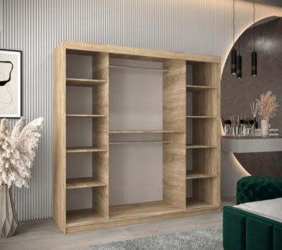 Armoire TOKYO à portes coulissantes H. 200 x L. 200 x P. 62, 2 portes