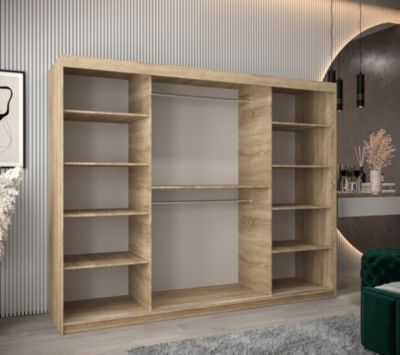 Armoire TOKYO à portes coulissantes H. 200 x L. 250 x P. 62, 3 portes