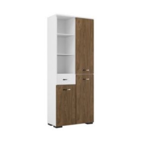 Armoire à Usages Multiples Afra, Noyer, Panneau d'Aggloméré Mélaminé, 60x35x173 cm, EPIKASA